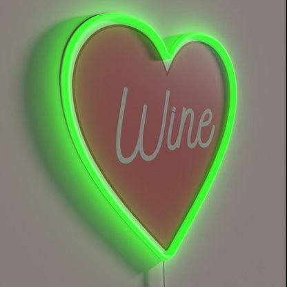 Wine Heart Rgb Led Neon Sign - Shineneon