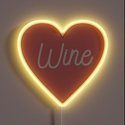 Wine Heart Rgb Led Neon Sign - Shineneon