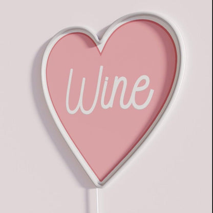 Wine Heart Rgb Led Neon Sign - Shineneon