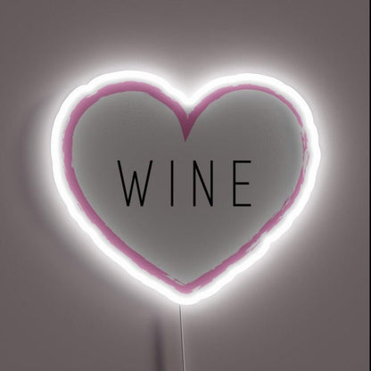 Wine In A Heart Shape Rgb Led Neon Sign - Shineneon