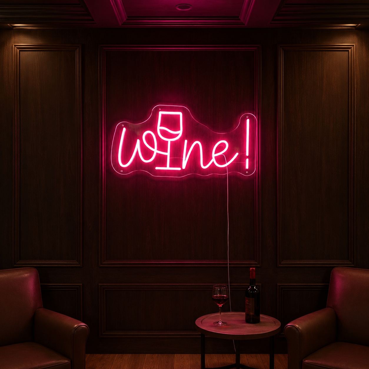 Wine LED Neon Sign For Home Wall main product image