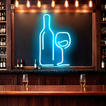 Wine Neon Sign Wine Led Wall Art Neon Bar Sign - Shineneon