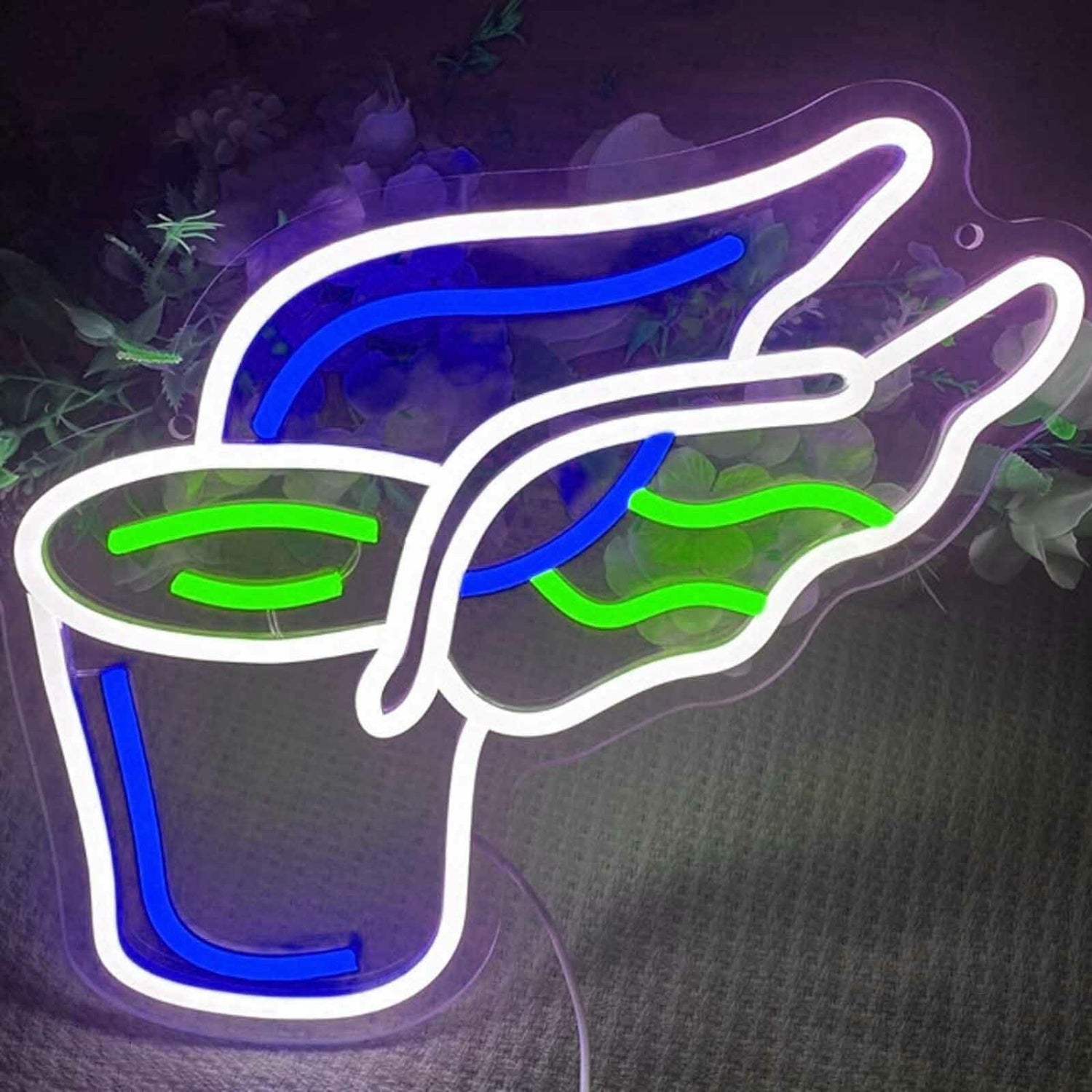 Winged Coffee Cup Led Neon Sign | Shineneon