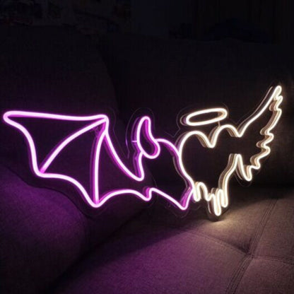 Wings With Heart Led Neon Sign - Shineneon