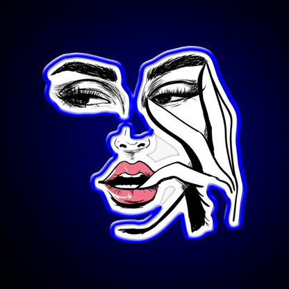 Wink Kiss Eyelashes Fashion Nail Art Nail Salon Led Neon Sign Rgb Color - Shineneon