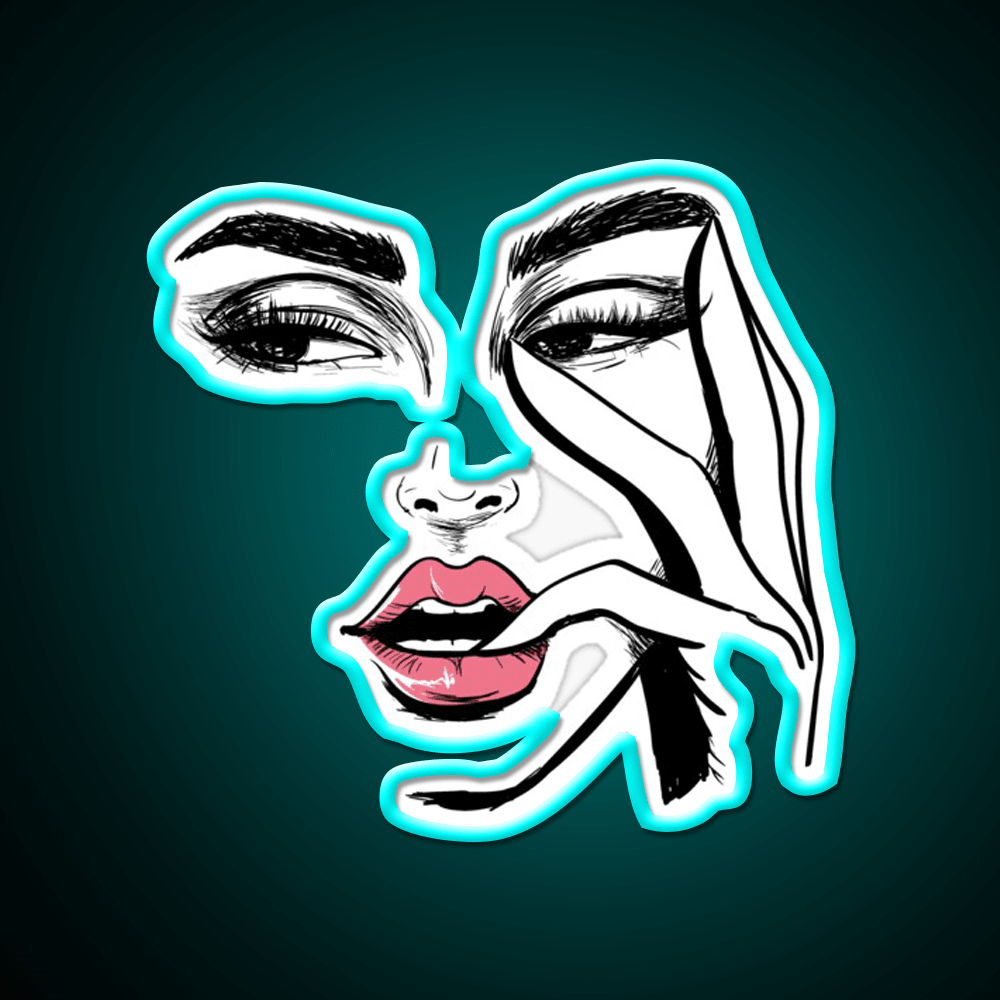 Wink Kiss Eyelashes Fashion Nail Art Nail Salon Led Neon Sign Rgb Color - Shineneon
