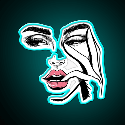 Wink Kiss Eyelashes Fashion Nail Art Nail Salon Led Neon Sign Rgb Color - Shineneon