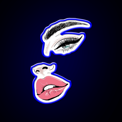 Wink Kiss Eyelashes Nail Art Nail Salon Led Neon Sign Beauty Salon Rgb Color - Shineneon