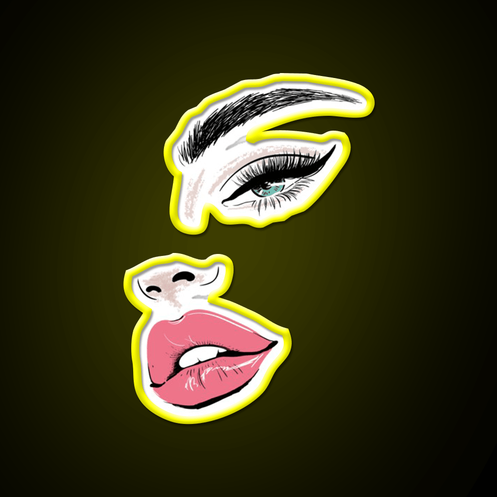 Wink Kiss Eyelashes Nail Art Nail Salon Led Neon Sign Beauty Salon Rgb Color - Shineneon