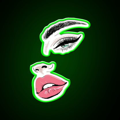Wink Kiss Eyelashes Nail Art Nail Salon Led Neon Sign Beauty Salon Rgb Color - Shineneon