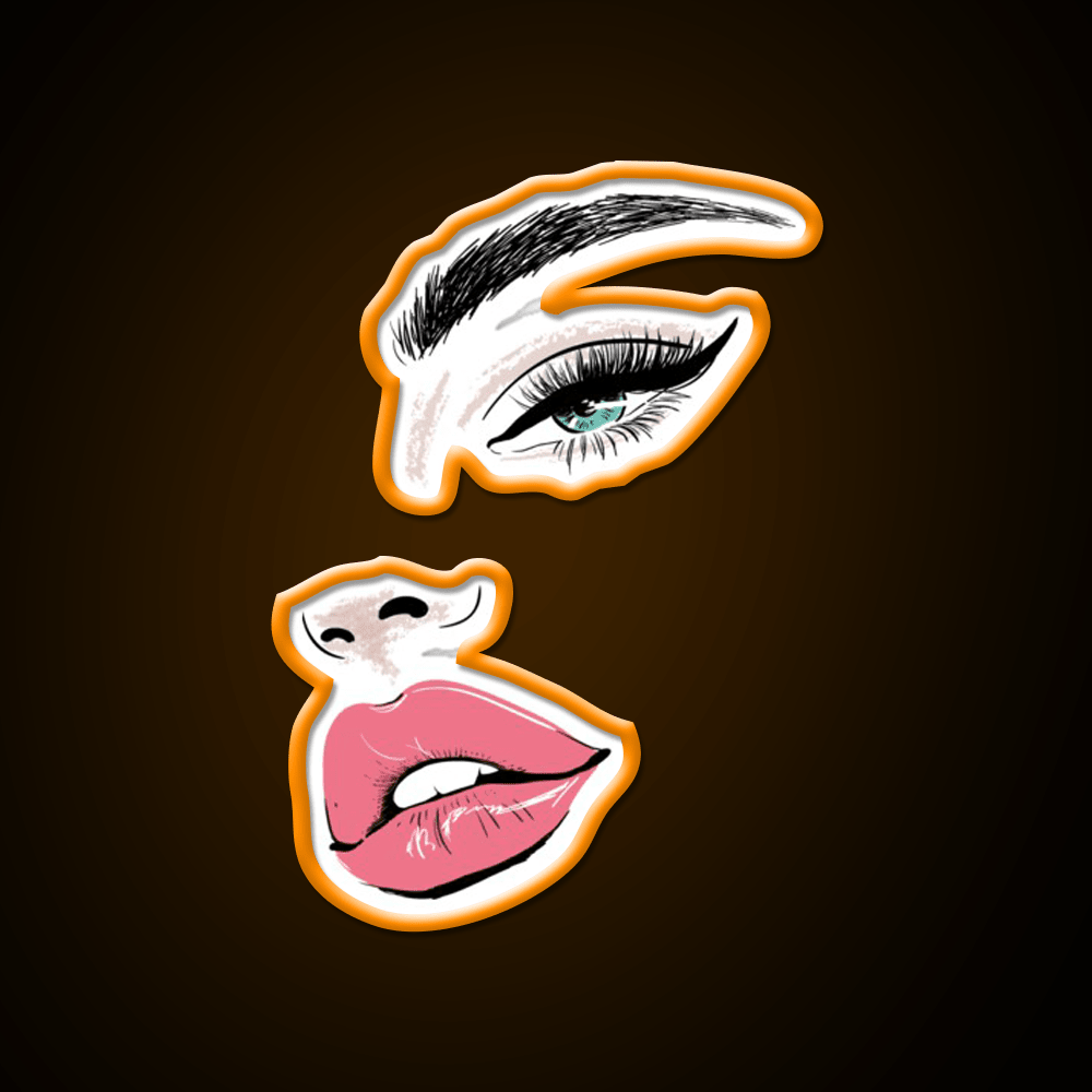 Wink Kiss Eyelashes Nail Art Nail Salon Led Neon Sign Beauty Salon Rgb Color - Shineneon
