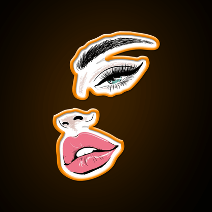Wink Kiss Eyelashes Nail Art Nail Salon Led Neon Sign Beauty Salon Rgb Color - Shineneon
