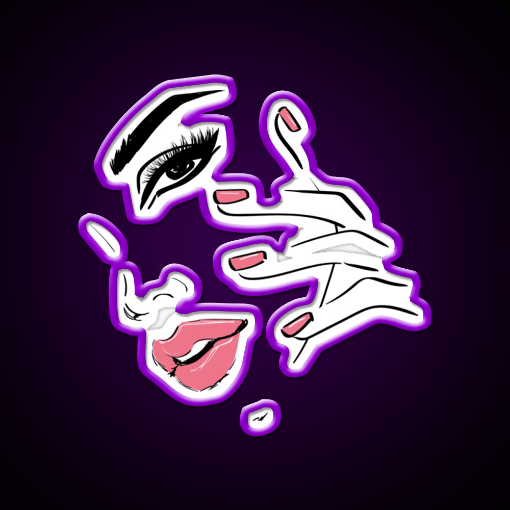 Wink Kiss Eyelashes Nail Art Nail Salon Led Neon Sign For Tech Room Rgb Color - Shineneon