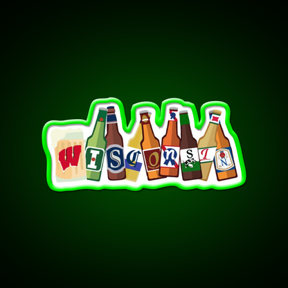 Wisconsin Beer Bar Decor Led Neon Sign Rgb Color - LED neon sign view 8