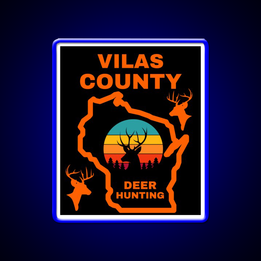 Wisconsin Deer Hunter Vilas County Beer Bar Decor Led Neon Sign Rgb Color - LED neon sign view 5