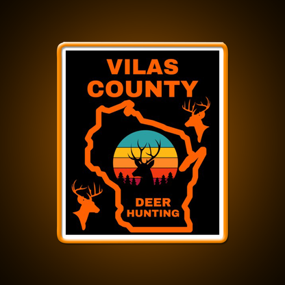 Wisconsin Deer Hunter Vilas County Beer Bar Decor Led Neon Sign Rgb Color - LED neon sign view 6