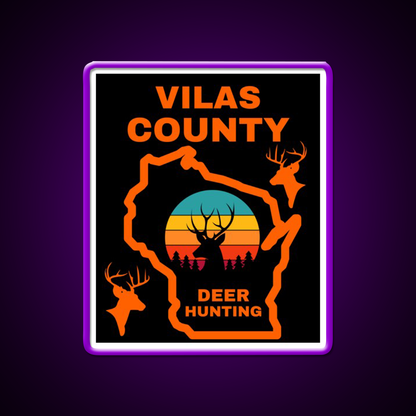 Wisconsin Deer Hunter Vilas County Beer Bar Decor Led Neon Sign Rgb Color - LED neon sign view 9