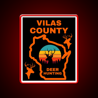 Wisconsin Deer Hunter Vilas County Beer Bar Decor Led Neon Sign Rgb Color - LED neon sign view 10