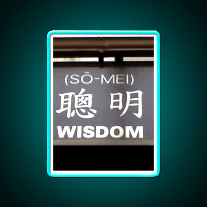 Wisdom In Chinese Characters Asian Cultural Led Neon Sign Rgb Color - Shineneon