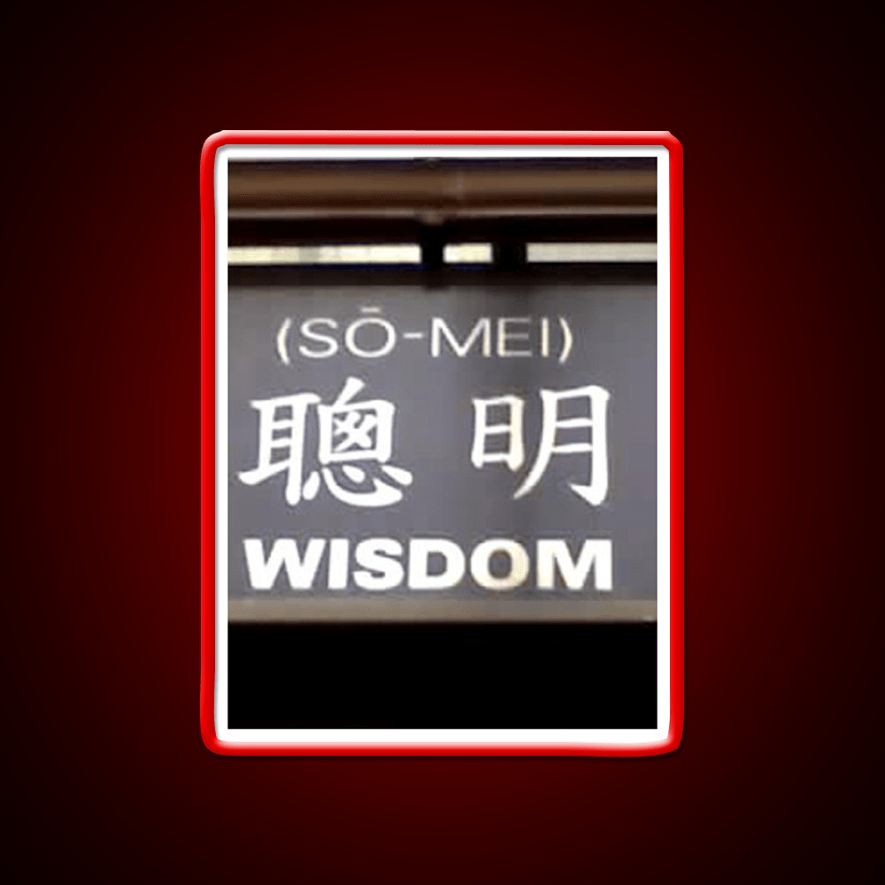 Wisdom In Chinese Characters Asian Cultural Led Neon Sign Rgb Color - Shineneon