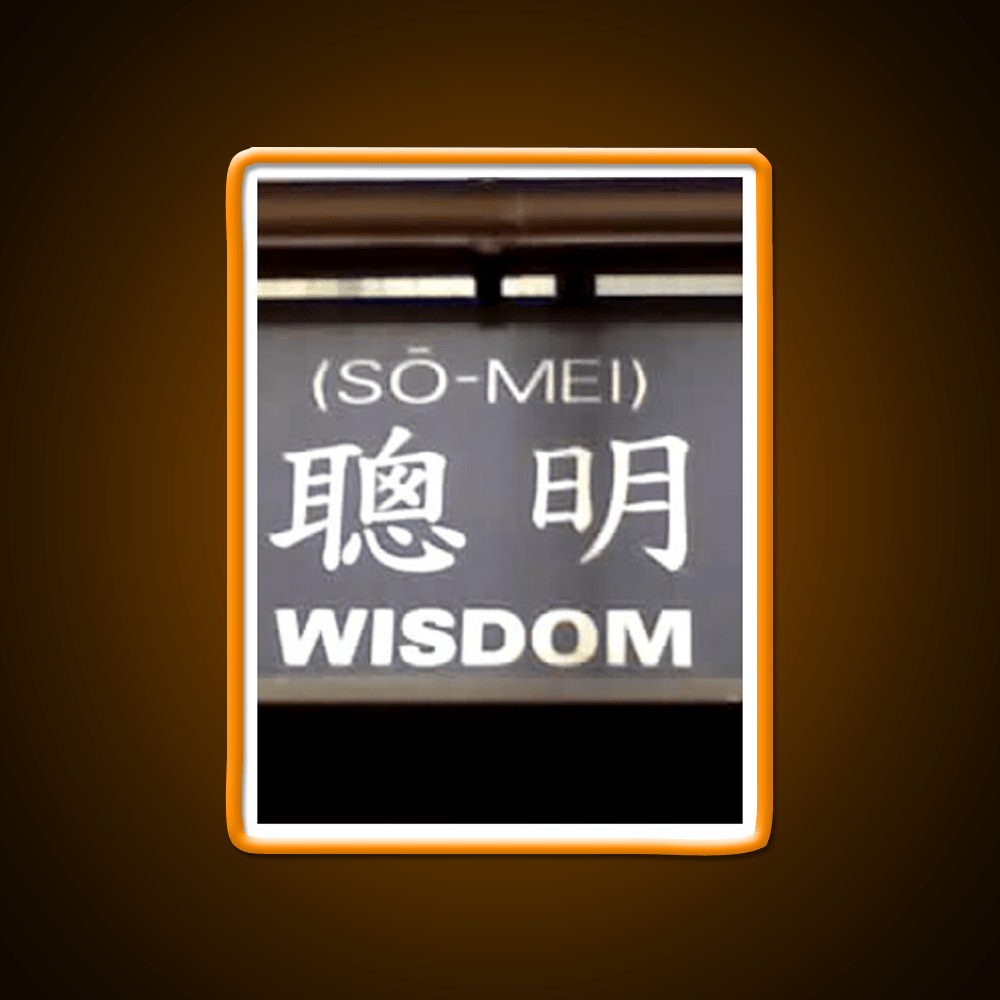 Wisdom In Chinese Characters Asian Cultural Led Neon Sign Rgb Color - Shineneon