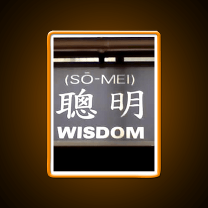 Wisdom In Chinese Characters Asian Cultural Led Neon Sign Rgb Color - Shineneon