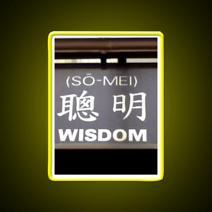 Wisdom In Chinese Characters Asian Cultural Led Neon Sign Rgb Color - Shineneon