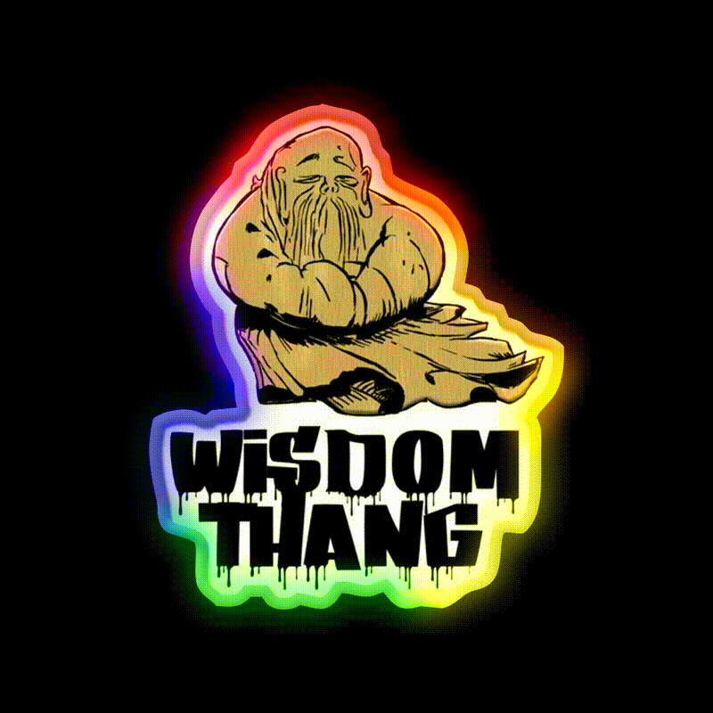 Wisdom Thang Asian Cultural Led Neon Sign Rgb Color - LED neon sign close-up detail