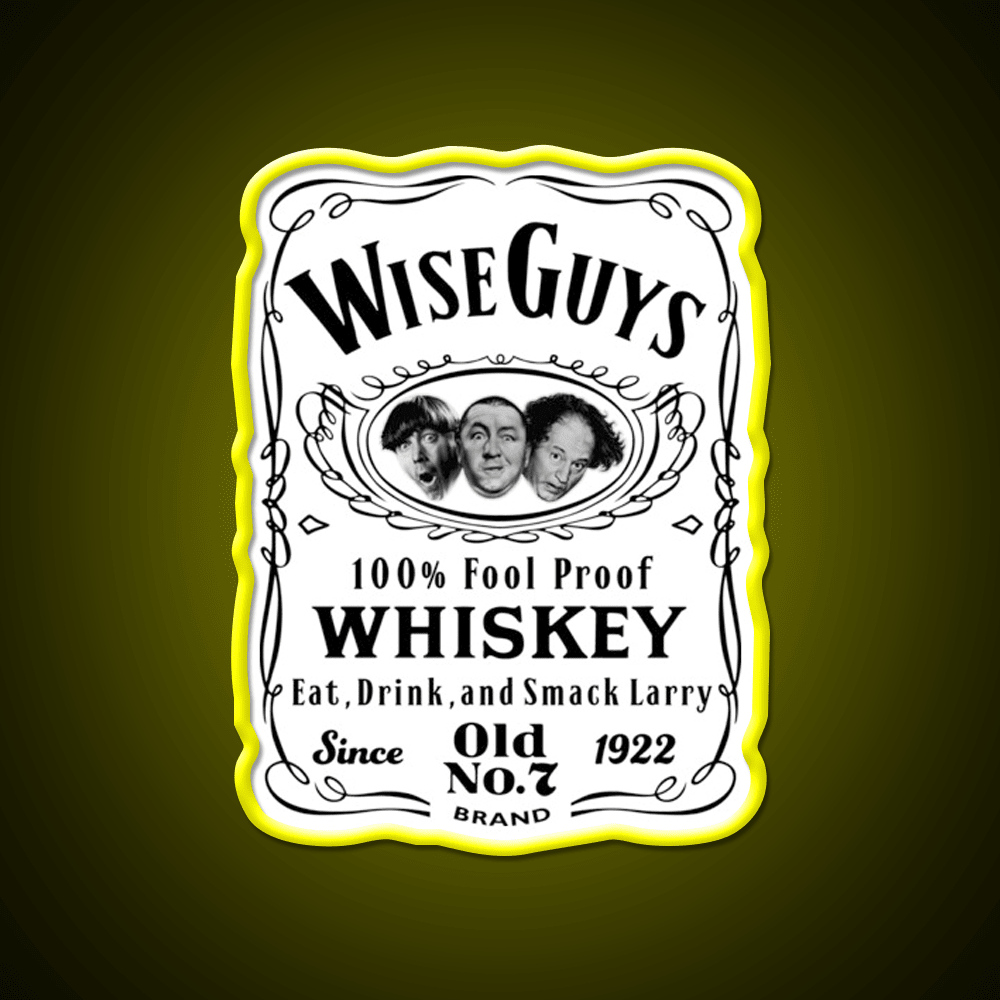 Wise Guy Whiskey Dks Whiskey Drink Bar Led Neon Sign Rgb Color - Shineneon