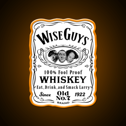 Wise Guy Whiskey Dks Whiskey Drink Bar Led Neon Sign Rgb Color - Shineneon
