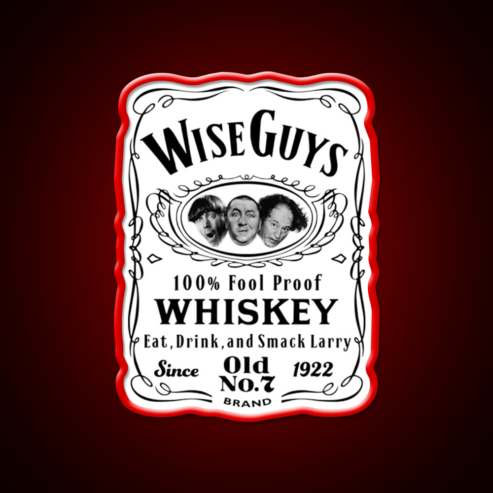 Wise Guy Whiskey Dks Whiskey Drink Bar Led Neon Sign Rgb Color - Shineneon
