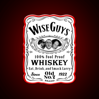 Wise Guy Whiskey Dks Whiskey Drink Bar Led Neon Sign Rgb Color - Shineneon