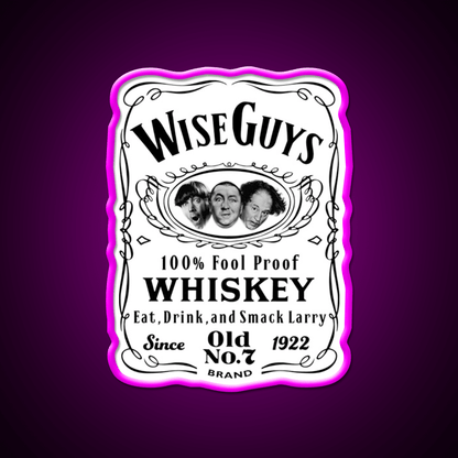 Wise Guy Whiskey Dks Whiskey Drink Bar Led Neon Sign Rgb Color - Shineneon