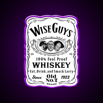 Wise Guy Whiskey Dks Whiskey Drink Bar Led Neon Sign Rgb Color - Shineneon