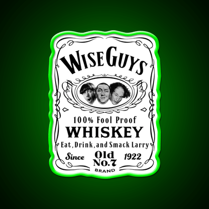 Wise Guy Whiskey Dks Whiskey Drink Bar Led Neon Sign Rgb Color - Shineneon