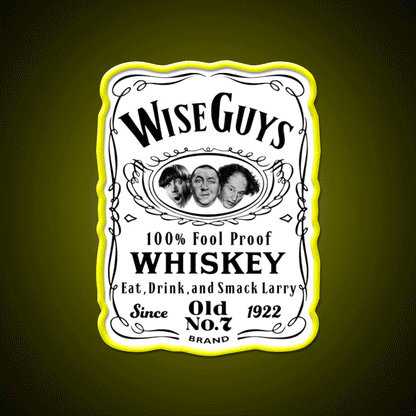 Wise Guy Whiskey Dks Whiskey Drink Bar Led Neon Sign Rgb Color
