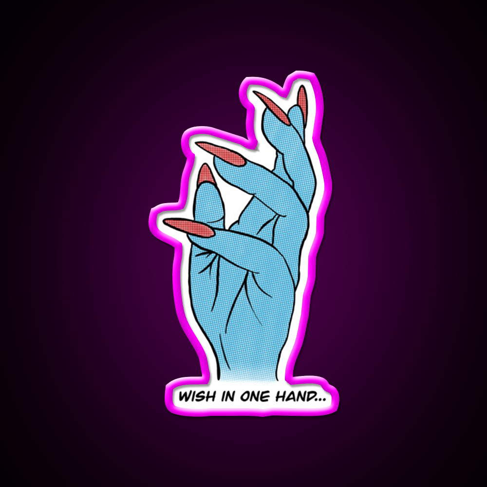 Wish In One Hand Nail Salon Led Neon Sign Rgb Color - Shineneon