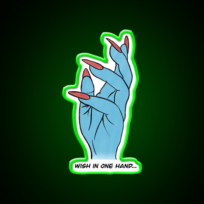 Wish In One Hand Nail Salon Led Neon Sign Rgb Color - Shineneon