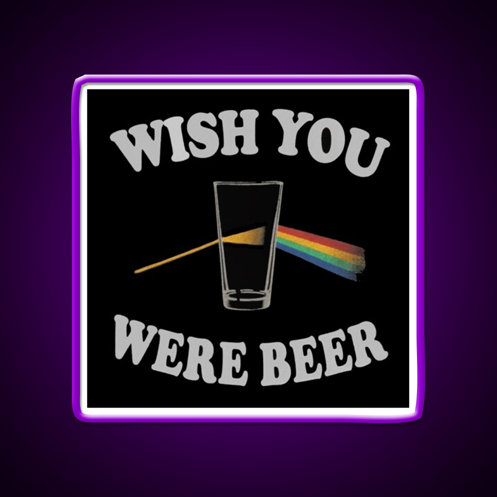 Wish You Were Beer Bar Decor Led Neon Sign Wall Art Rgb Color - LED neon sign view 9
