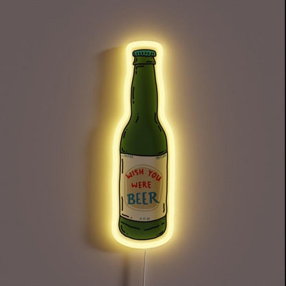 Wish You Were Beer Rgb Led Neon Sign - Shineneon