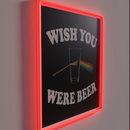 Wish You Were Floyd Beer Prism Light Here Rgb Led Neon Sign - Shineneon