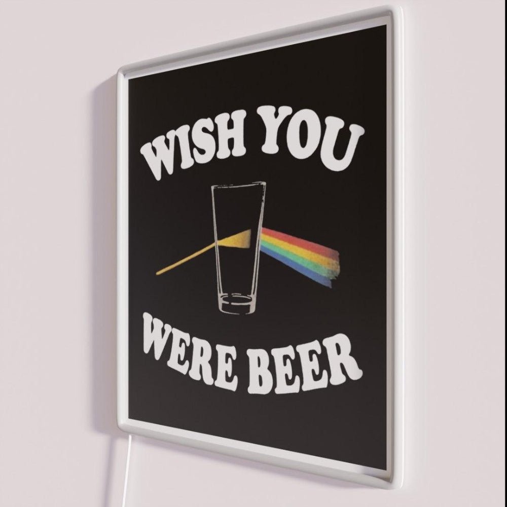 Wish You Were Floyd Beer Prism Light Here Rgb Led Neon Sign - Shineneon