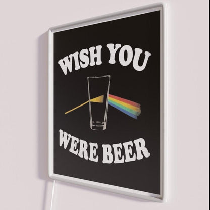 Wish You Were Floyd Beer Prism Light Here Rgb Led Neon Sign - Shineneon