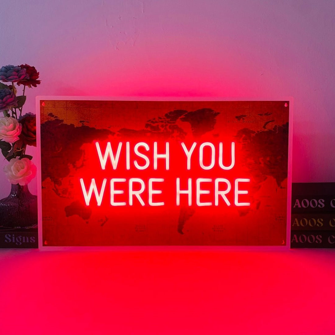 Wish You Were Here Led Sign Business Neon Signs Wall Art