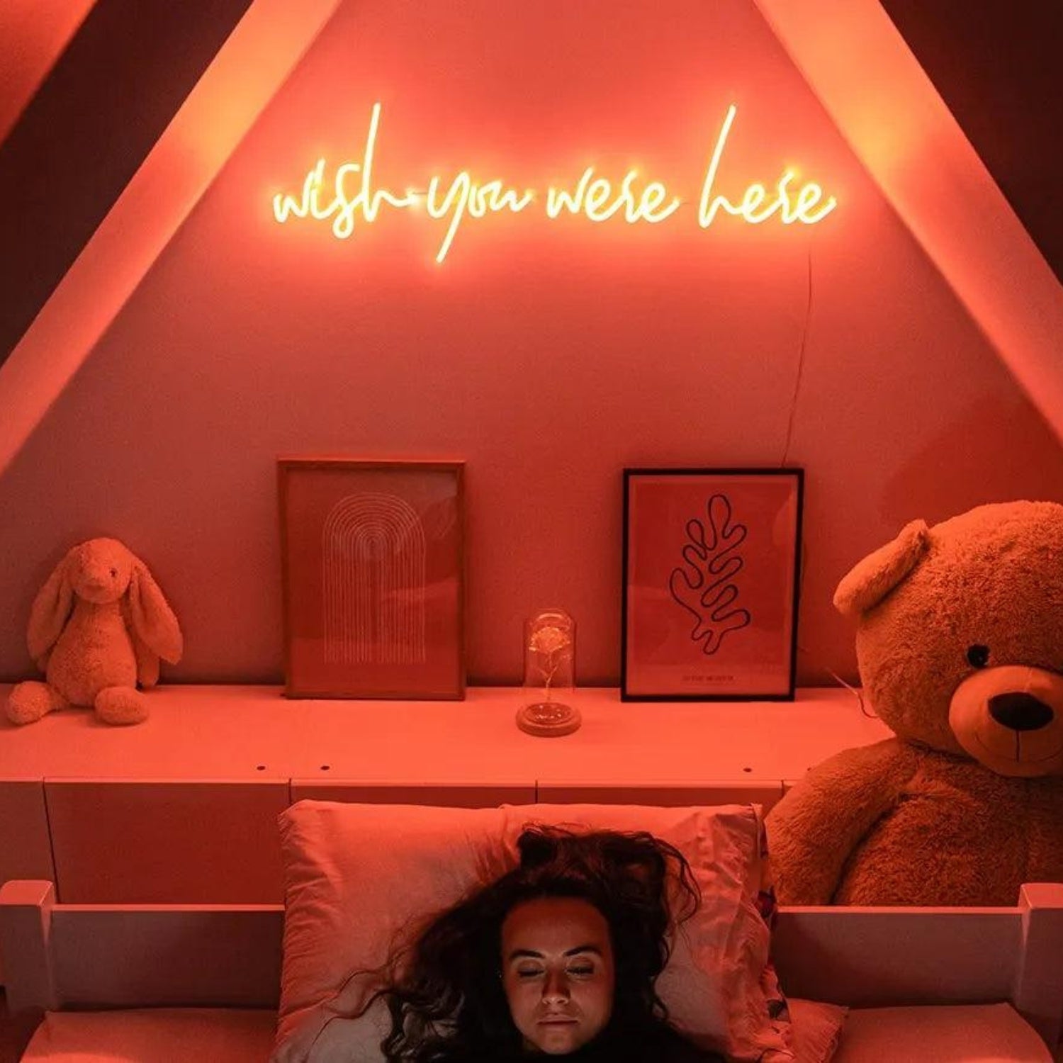Wish You Were Here Mothers Day Yellow Led Neon Sign For Bedroom Decor | Shineneon