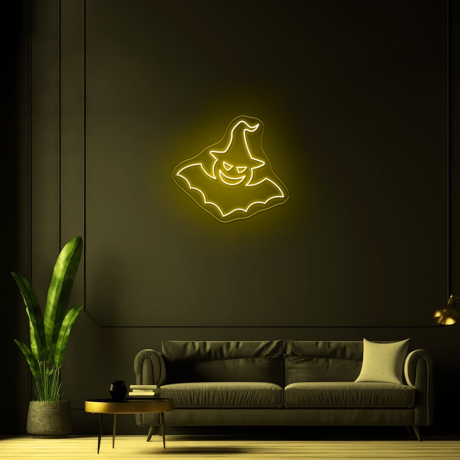 Witch Bat Neon Sign Funny Halloween Neon Sign - Shineneon