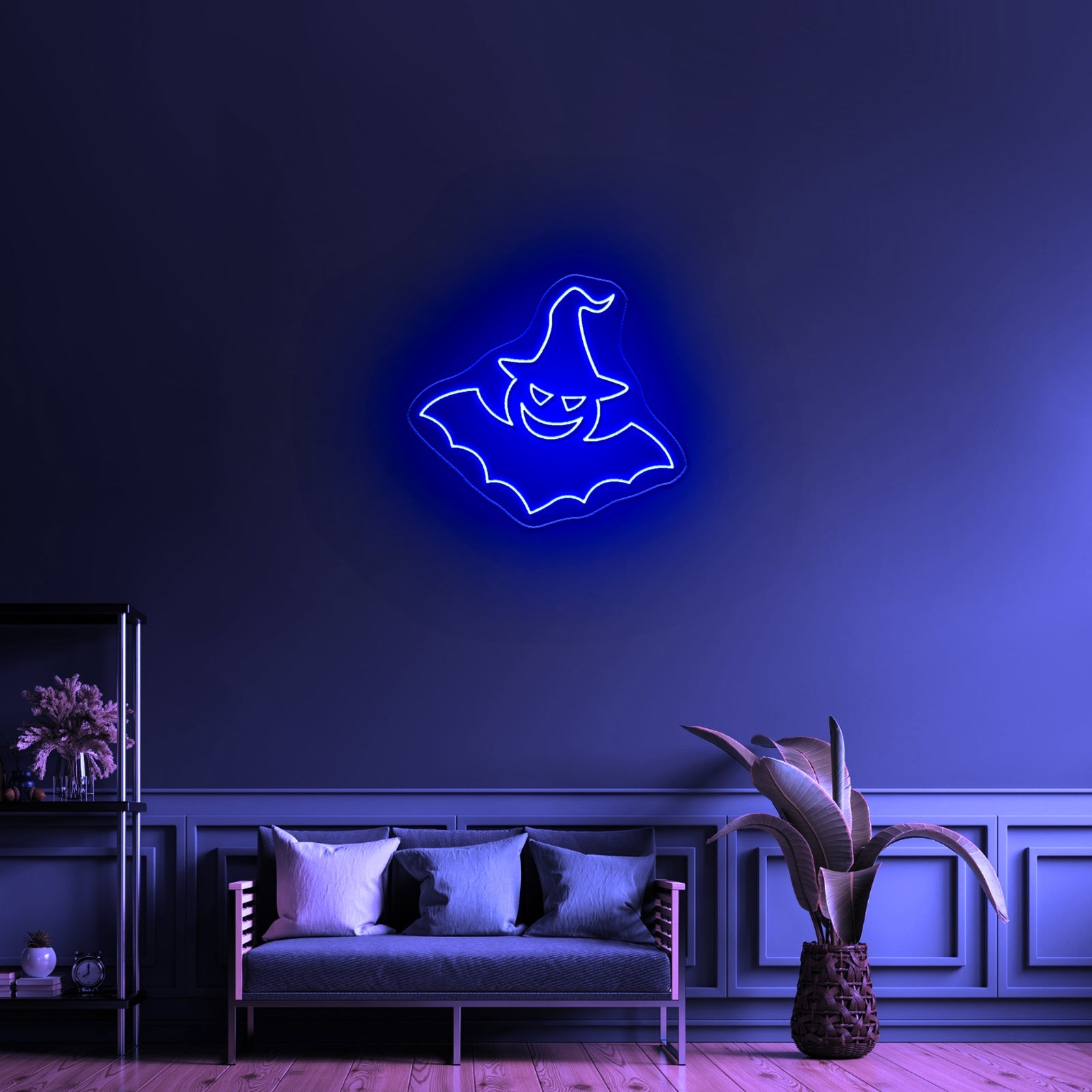 Witch Bat Neon Sign Funny Halloween Neon Sign - Shineneon