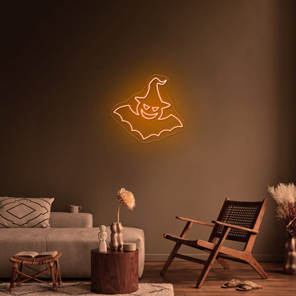 Witch Bat Neon Sign Funny Halloween Neon Sign - Shineneon