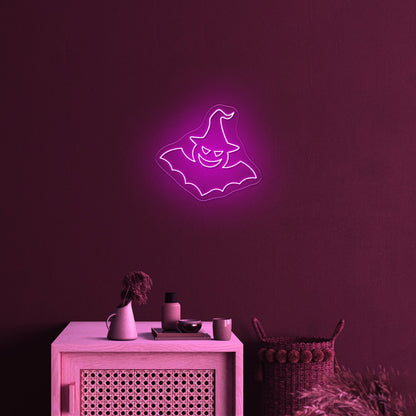 Witch Bat Neon Sign Funny Halloween Neon Sign - Shineneon