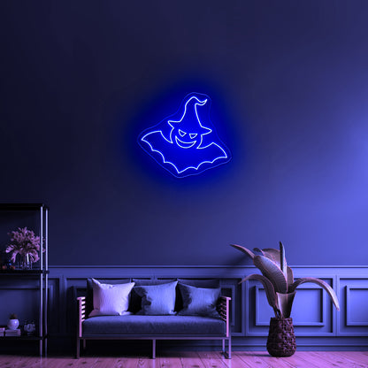 Witch Bat Neon Sign Funny Halloween Neon Sign